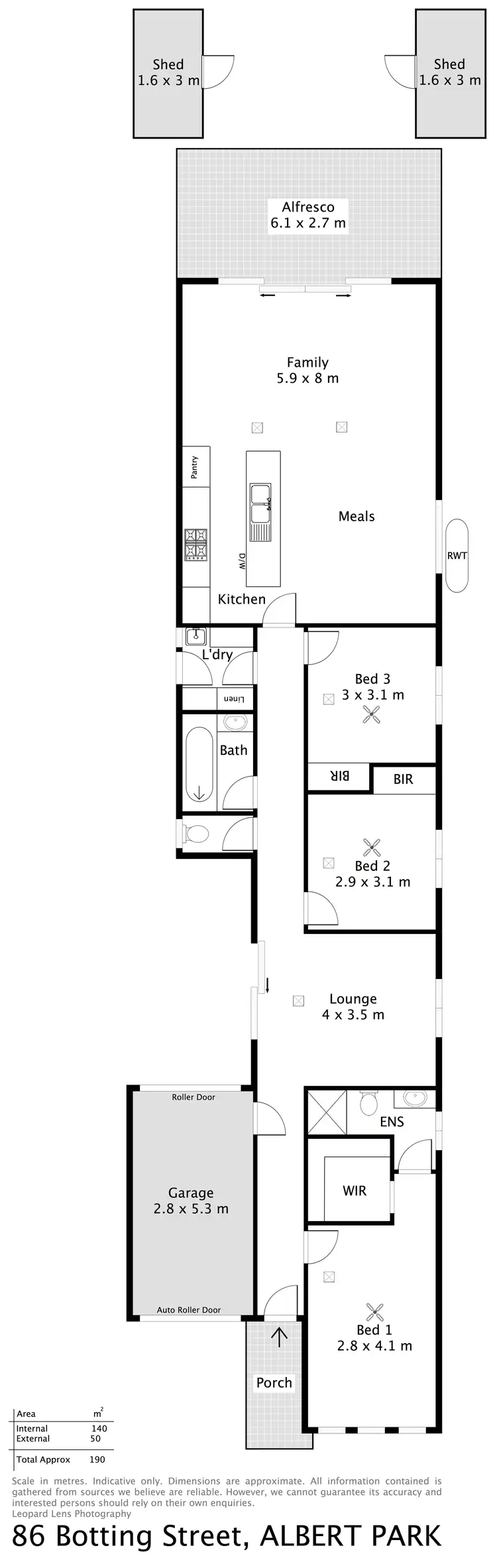 Floorplan of Homely house listing, 86 Botting Street, Albert Park SA 5014