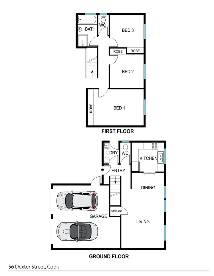 Floorplan of Homely house listing, 56 Dexter Street, Cook ACT 2614