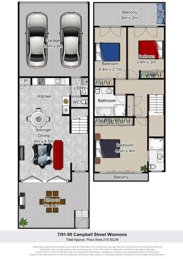 Floorplan of Homely terrace listing, 7/91-95 Campbell Street, Woonona NSW 2517