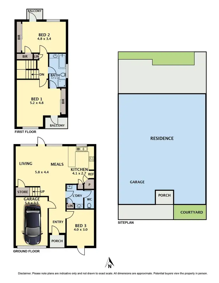 Floorplan of Homely townhouse listing, 2/3 The Grove, Coburg VIC 3058