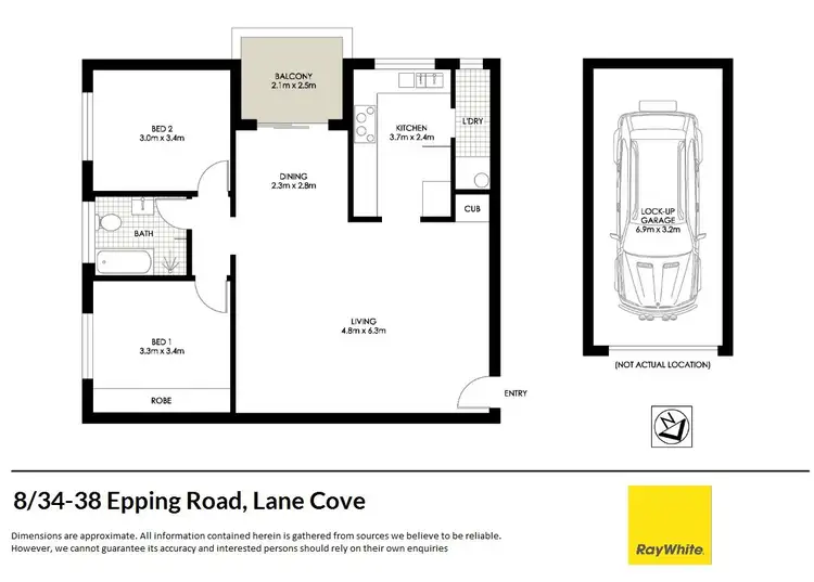 Floorplan of Homely apartment listing, 8/34-38 Epping Road, Lane Cove NSW 2066
