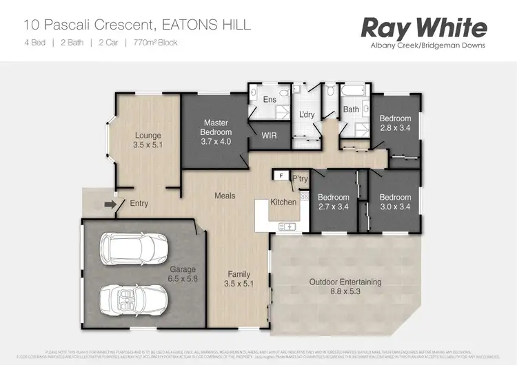 Floorplan of Homely house listing, 10 Pascali Crescent, Eatons Hill QLD 4037