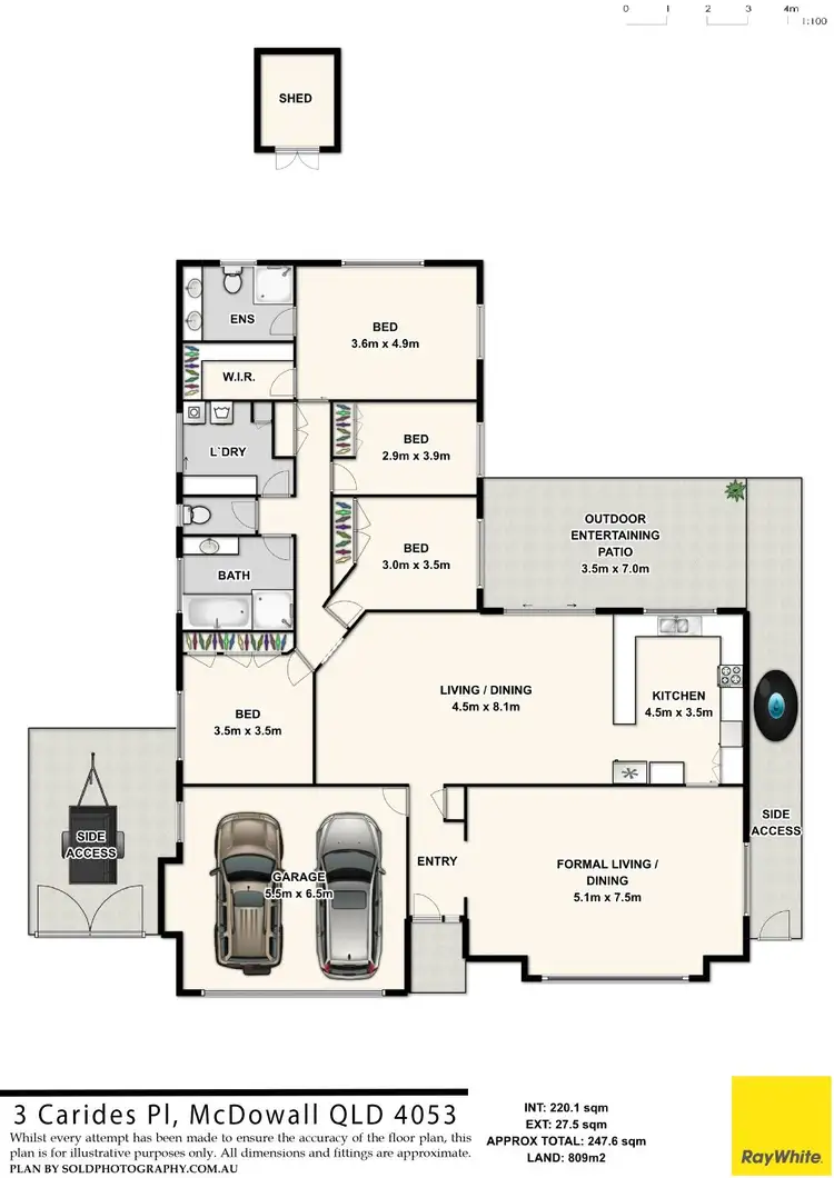 Floorplan of Homely house listing, 3 Carides Place, Mcdowall QLD 4053