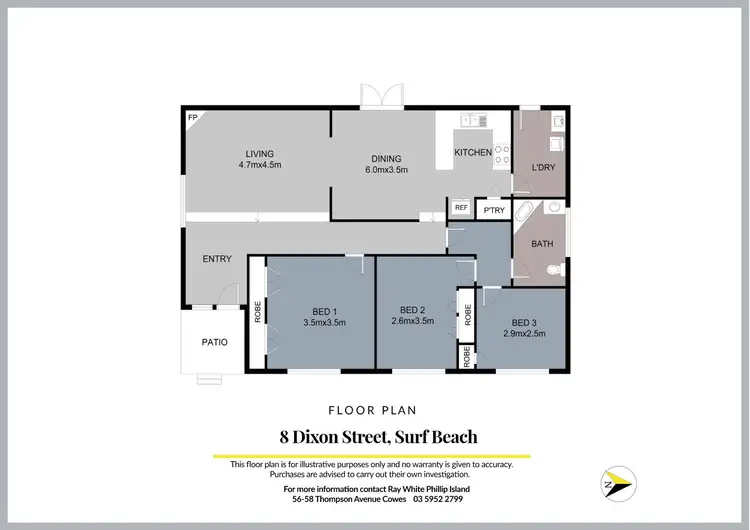 Floorplan of Homely house listing, 8 Dixon Street, Surf Beach VIC 3922