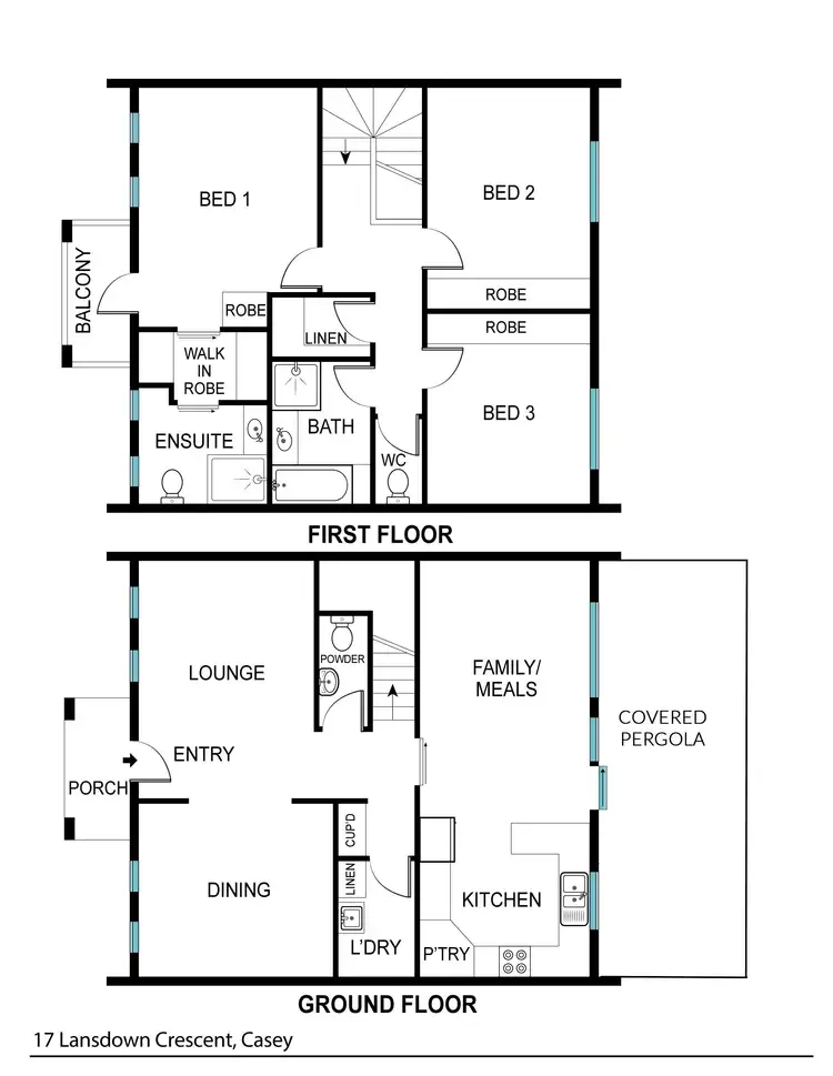 Floorplan of Homely townhouse listing, 17 Lansdown Crescent, Casey ACT 2913