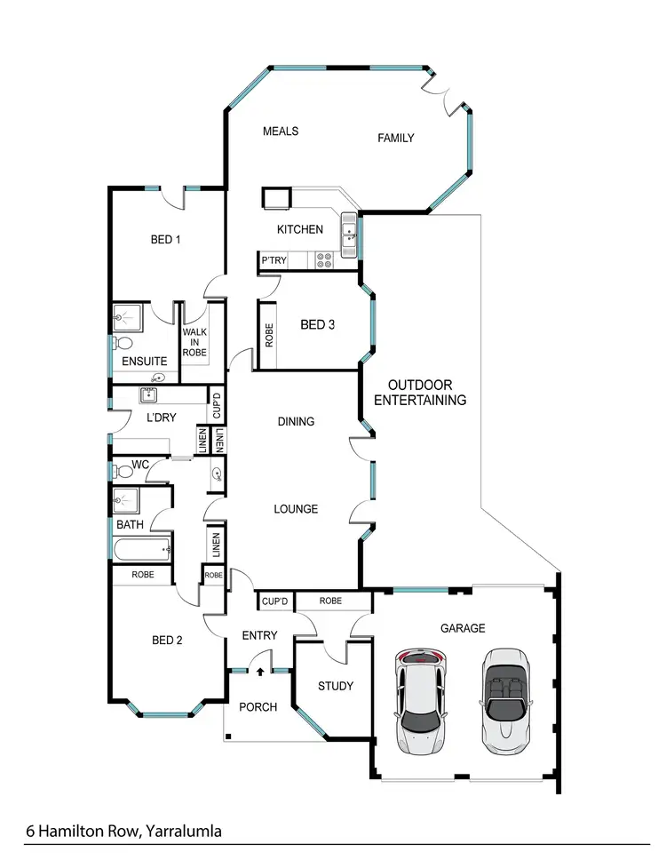 Floorplan of Homely house listing, 6 Hamilton Row, Yarralumla ACT 2600