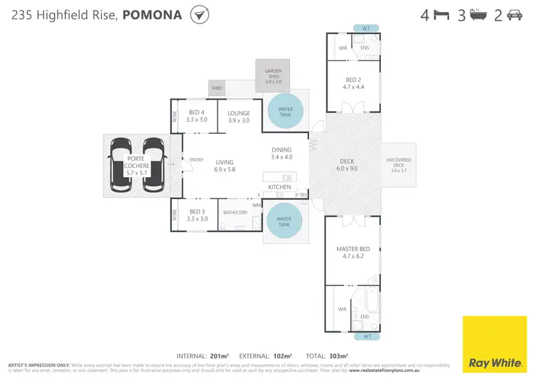Floorplan of Homely house listing, 235 Highfield Rise, Pomona QLD 4568