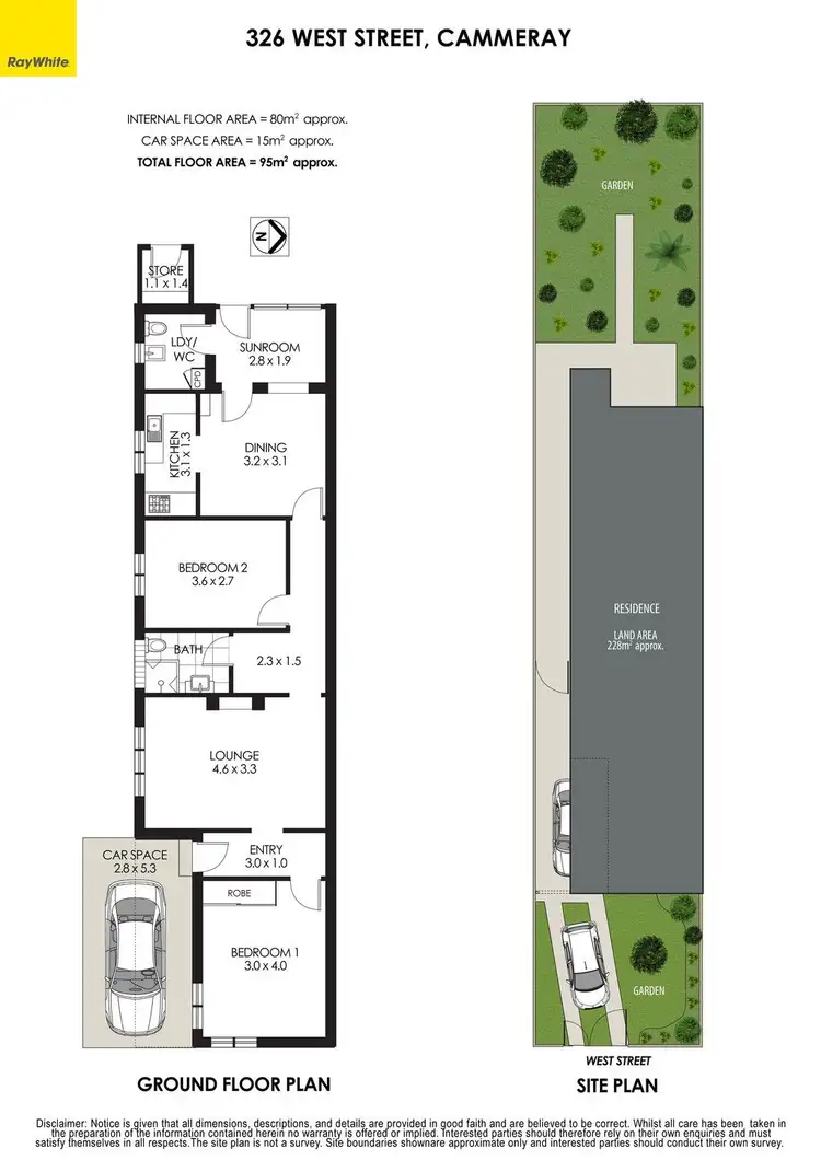Floorplan of Homely semi-detached listing, 326 West Street, Cammeray NSW 2062