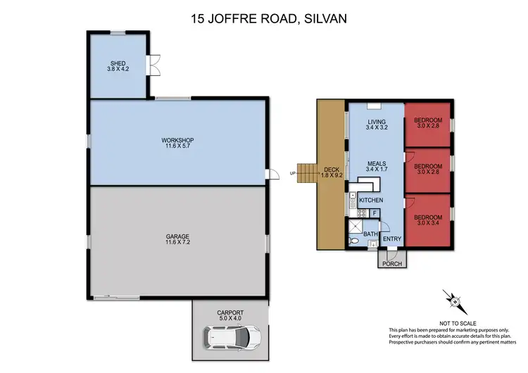 Floorplan of Homely house listing, 15 Joffre Road, Silvan VIC 3795