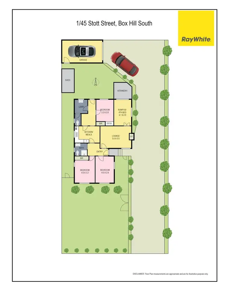 Floorplan of Homely unit listing, 1/45 Stott Street, Box Hill South VIC 3128