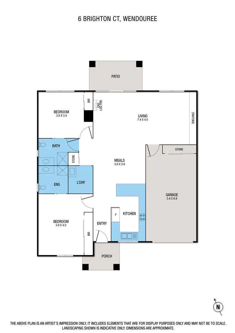 Floorplan of Homely unit listing, 6 Brighton Court, Wendouree VIC 3355