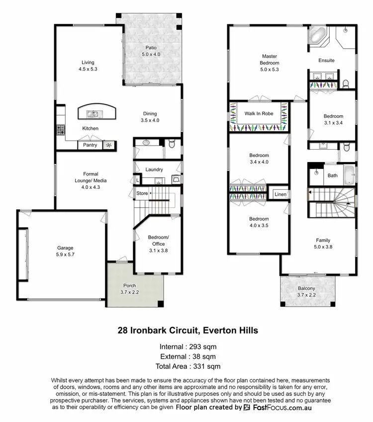 Floorplan of Homely house listing, 28 Ironbark Circuit, Everton Hills QLD 4053