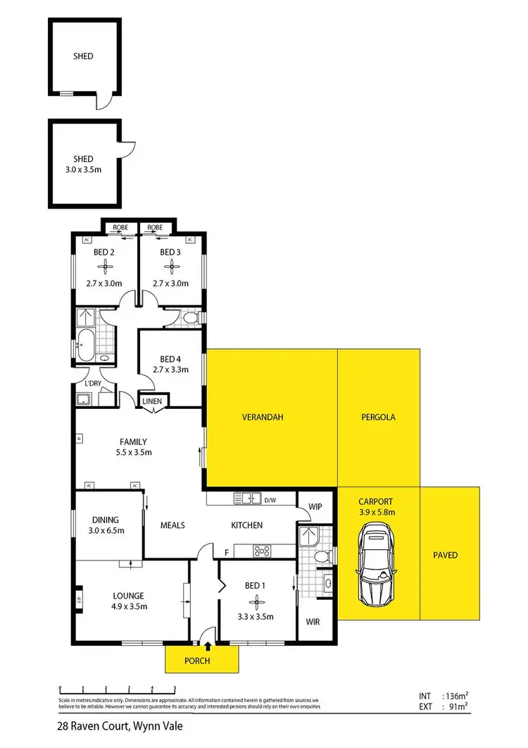 Floorplan of Homely house listing, 28 Raven Court, Wynn Vale SA 5127