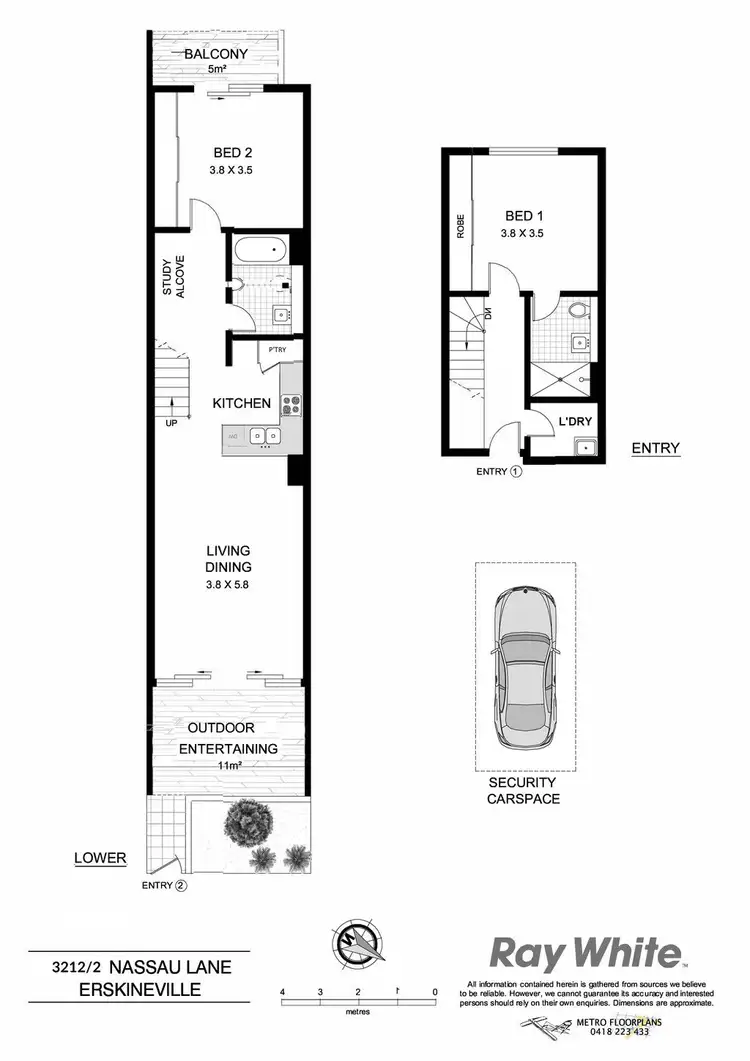 Floorplan of Homely apartment listing, 3212/2 Nassau Lane, Erskineville NSW 2043