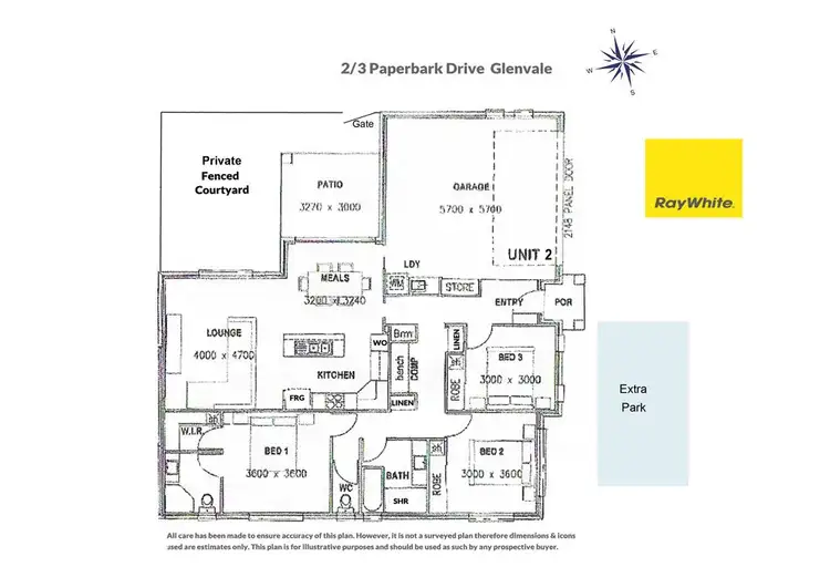 Floorplan of Homely unit listing, Unit 2/3 Paperbark Drive, Glenvale QLD 4350