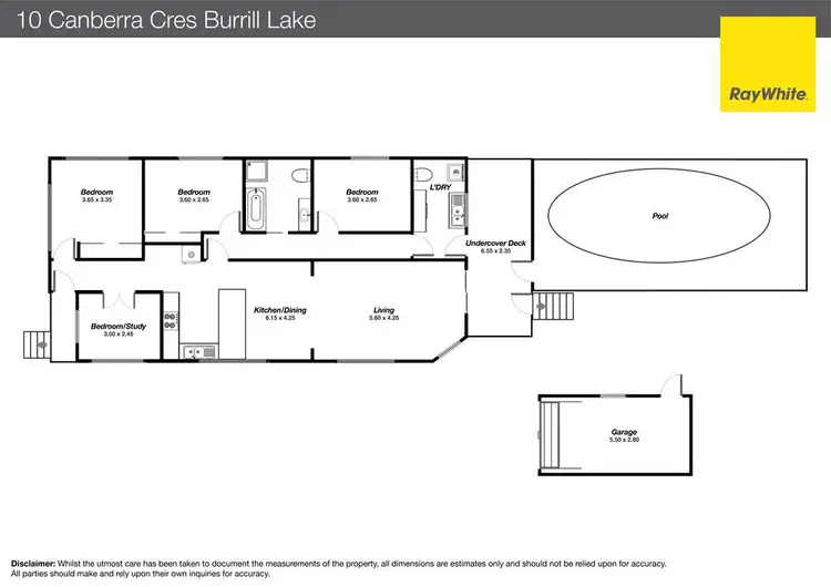 Floorplan of Homely house listing, 10 Canberra Crescent, Burrill Lake NSW 2539