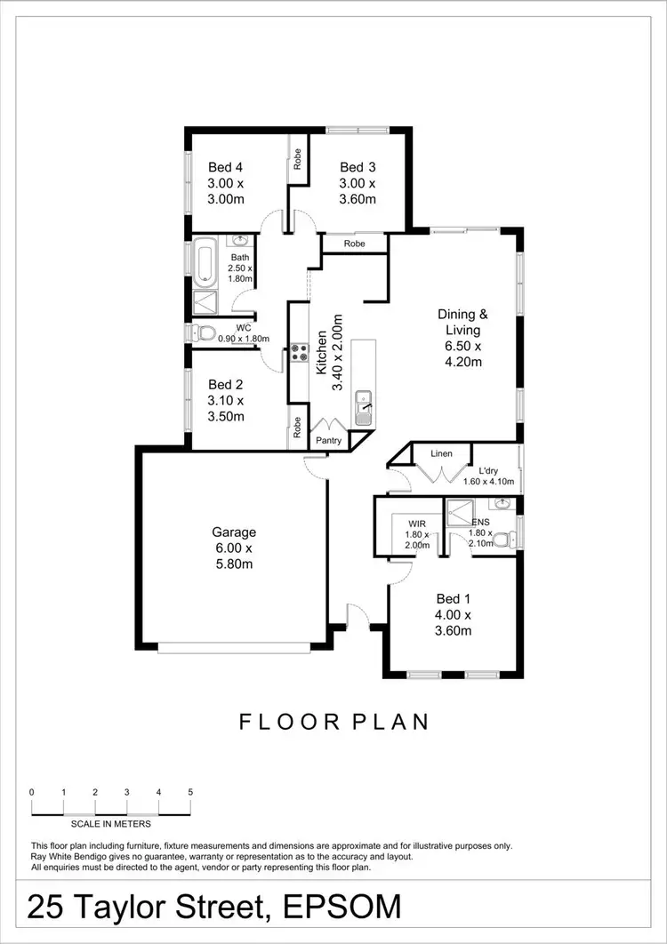 Floorplan of Homely house listing, 25 Taylor Street, Epsom VIC 3551
