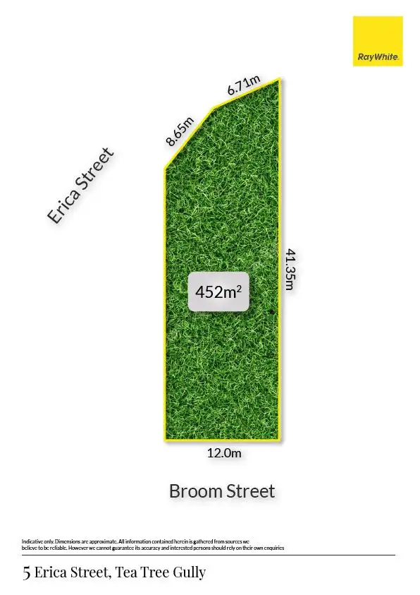 Floorplan of Homely land listing, 5B Broom Street, Tea Tree Gully SA 5091