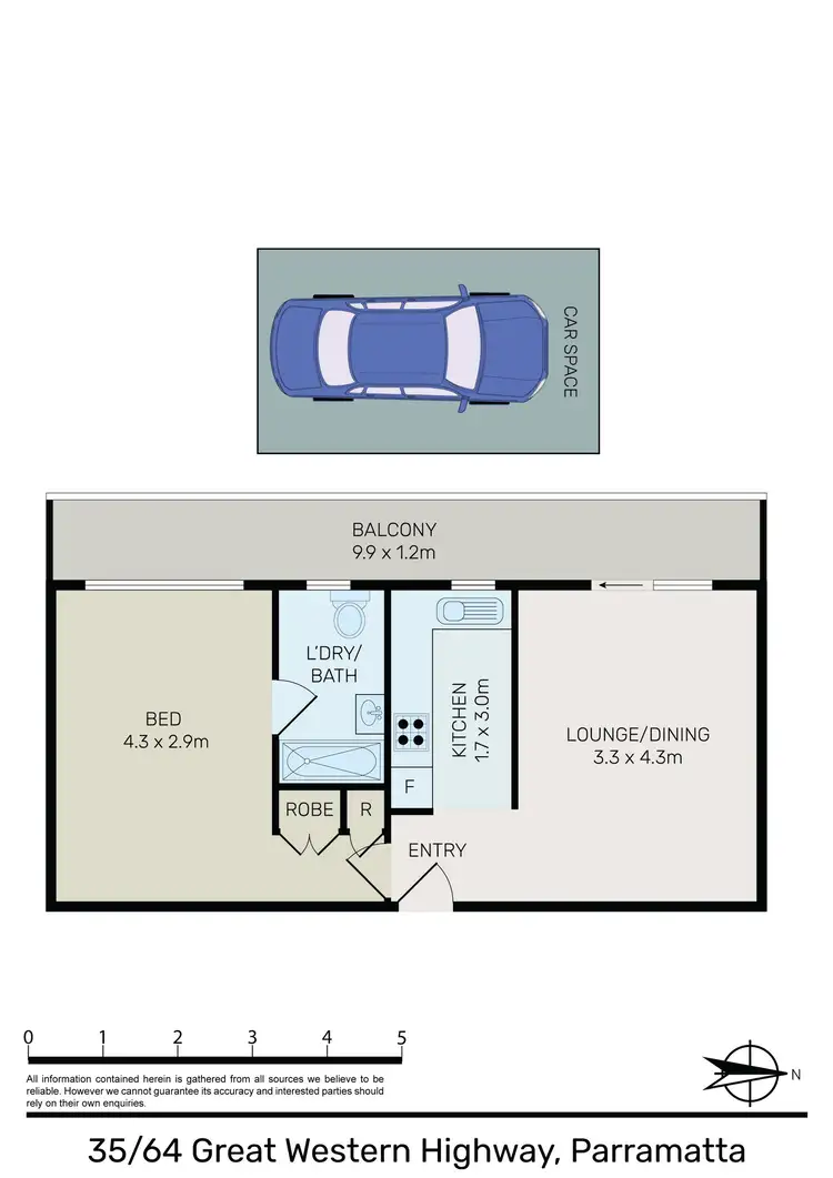 Floorplan of Homely apartment listing, 35/64 Great Western Highway, Parramatta NSW 2150