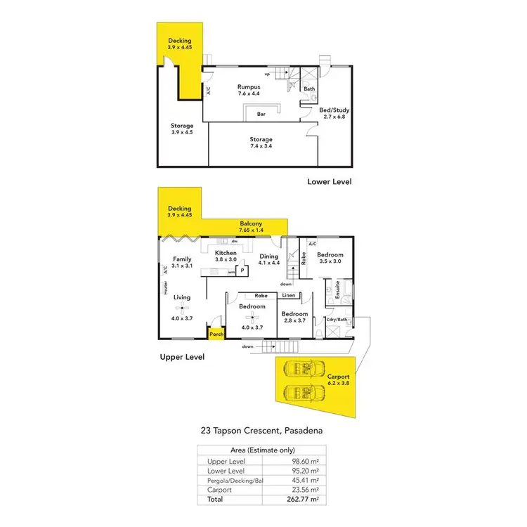 Floorplan of Homely house listing, 23 Tapson Crescent, Pasadena SA 5042