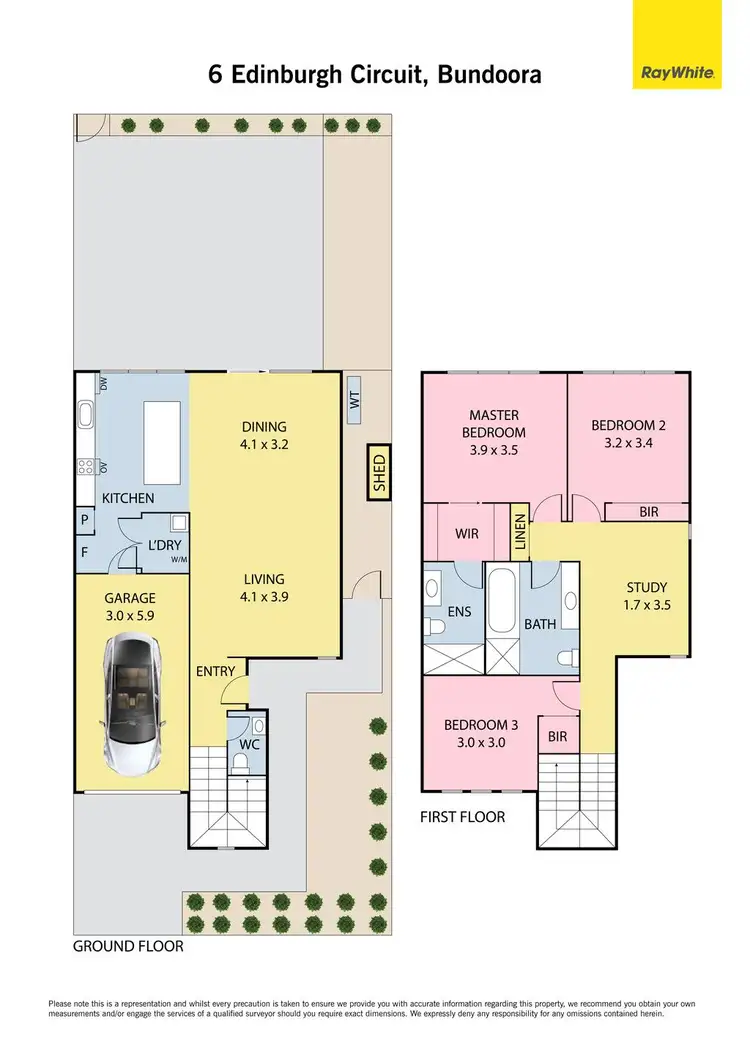 Floorplan of Homely townhouse listing, 6 Edinburgh Circuit, Bundoora VIC 3083