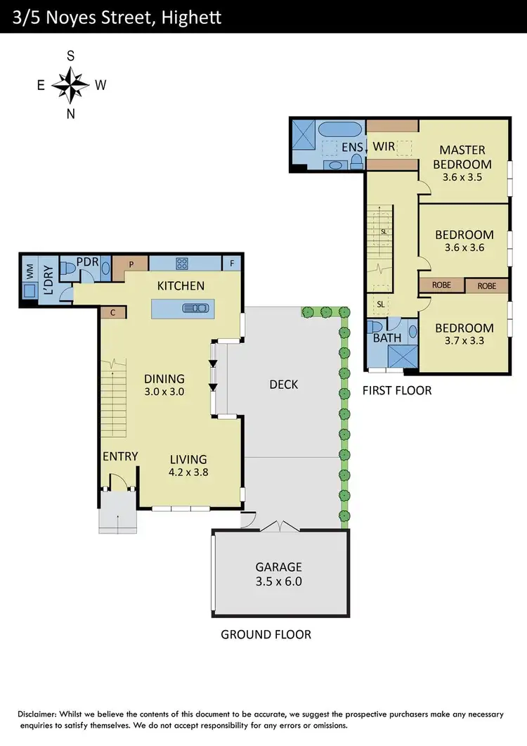 Floorplan of Homely townhouse listing, 3/5 Noyes Street, Highett VIC 3190