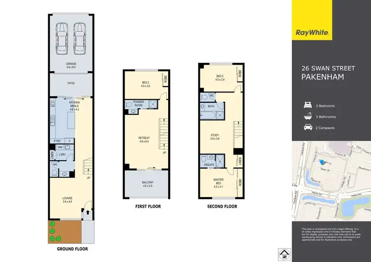 Floorplan of Homely townhouse listing, 26 Swan Street, Pakenham VIC 3810