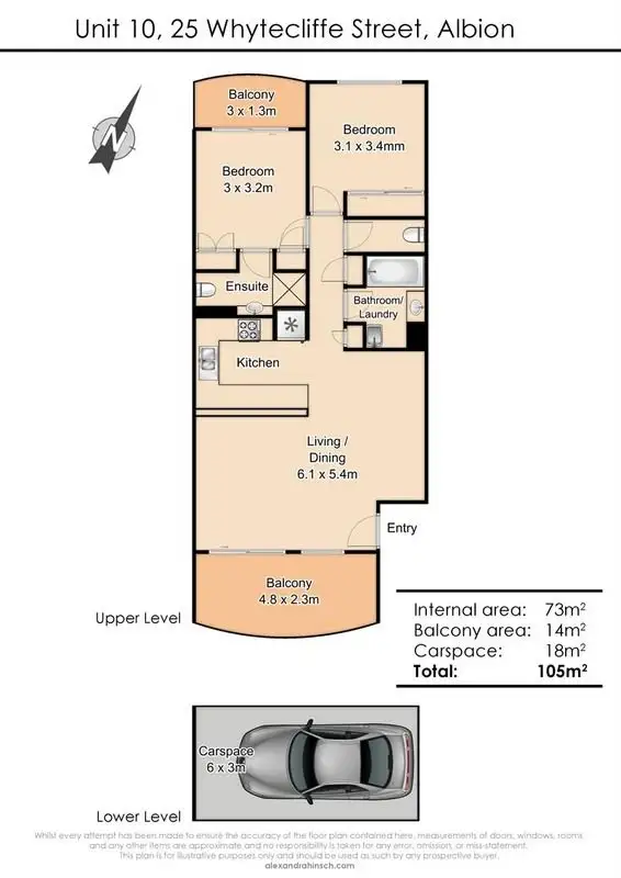 Floorplan of Homely unit listing, 10/25 Whytecliffe Street, Albion QLD 4010