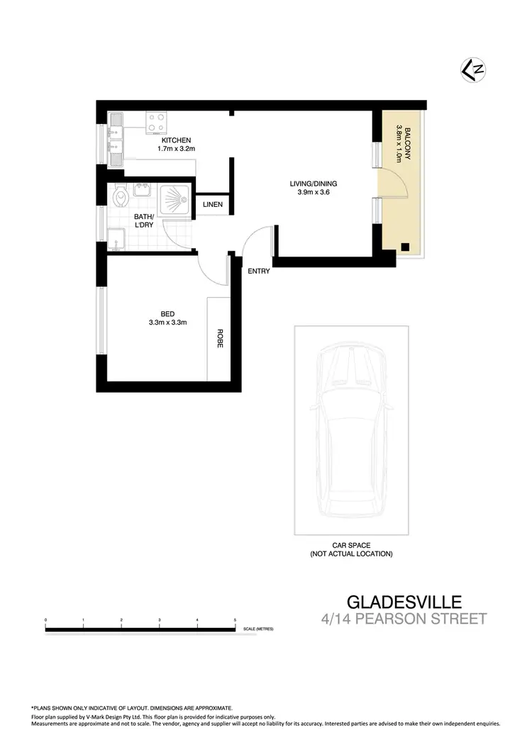 Floorplan of Homely apartment listing, 4/14 Pearson Street, Gladesville NSW 2111