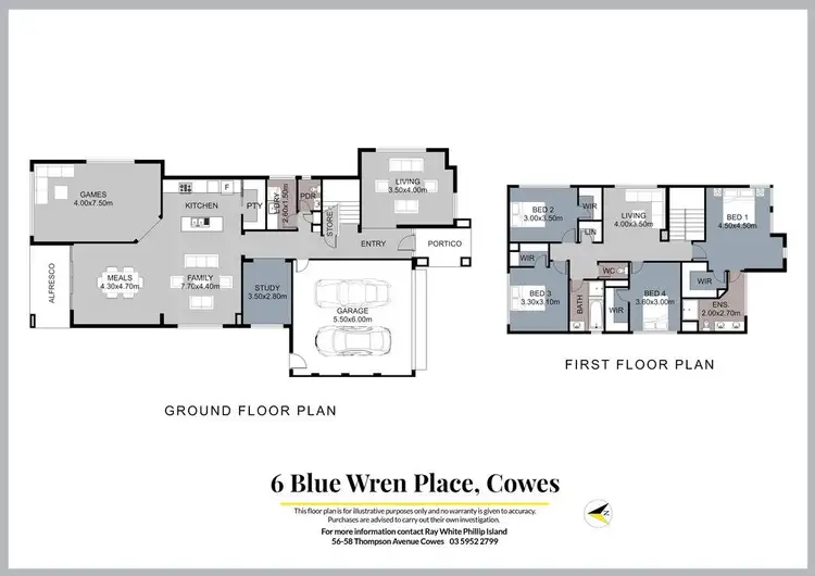 Floorplan of Homely house listing, 6 Blue Wren Place, Cowes VIC 3922