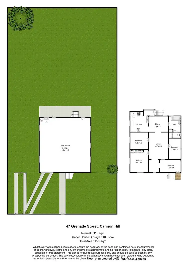 Floorplan of Homely house listing, 47 Grenade Street, Cannon Hill QLD 4170