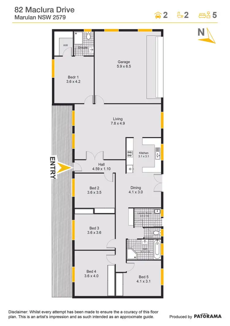Floorplan of Homely house listing, 82 Maclura Drive, Marulan NSW 2579