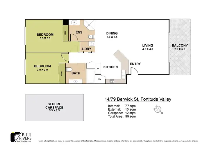 Floorplan of Homely apartment listing, 14/79 Berwick Street, Fortitude Valley QLD 4006