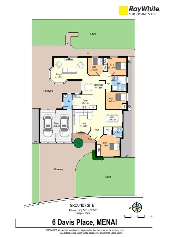 Floorplan of Homely house listing, 6 Davis Place, Menai NSW 2234