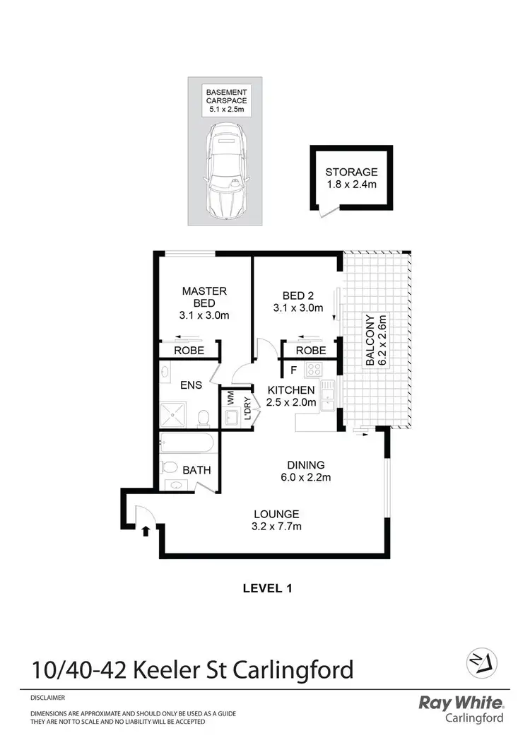 Floorplan of Homely apartment listing, 10/40-42 Keeler Street, Carlingford NSW 2118