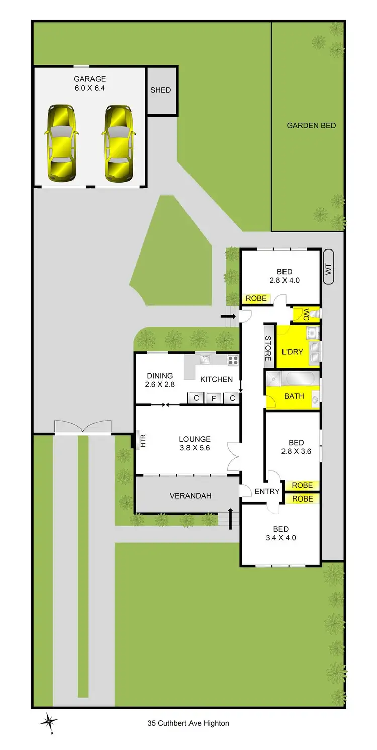 Floorplan of Homely house listing, 35 Cuthbert Avenue, Highton VIC 3216