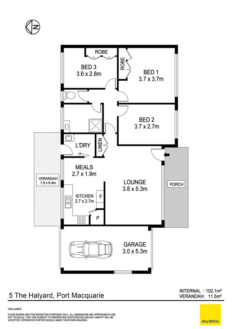 Floorplan of Homely house listing, 5 The Halyard, Port Macquarie NSW 2444