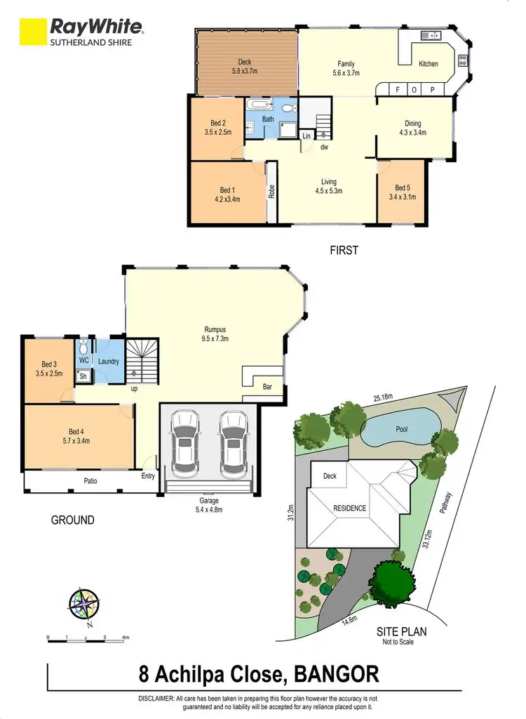 Floorplan of Homely house listing, 8 Achilpa Close, Bangor NSW 2234