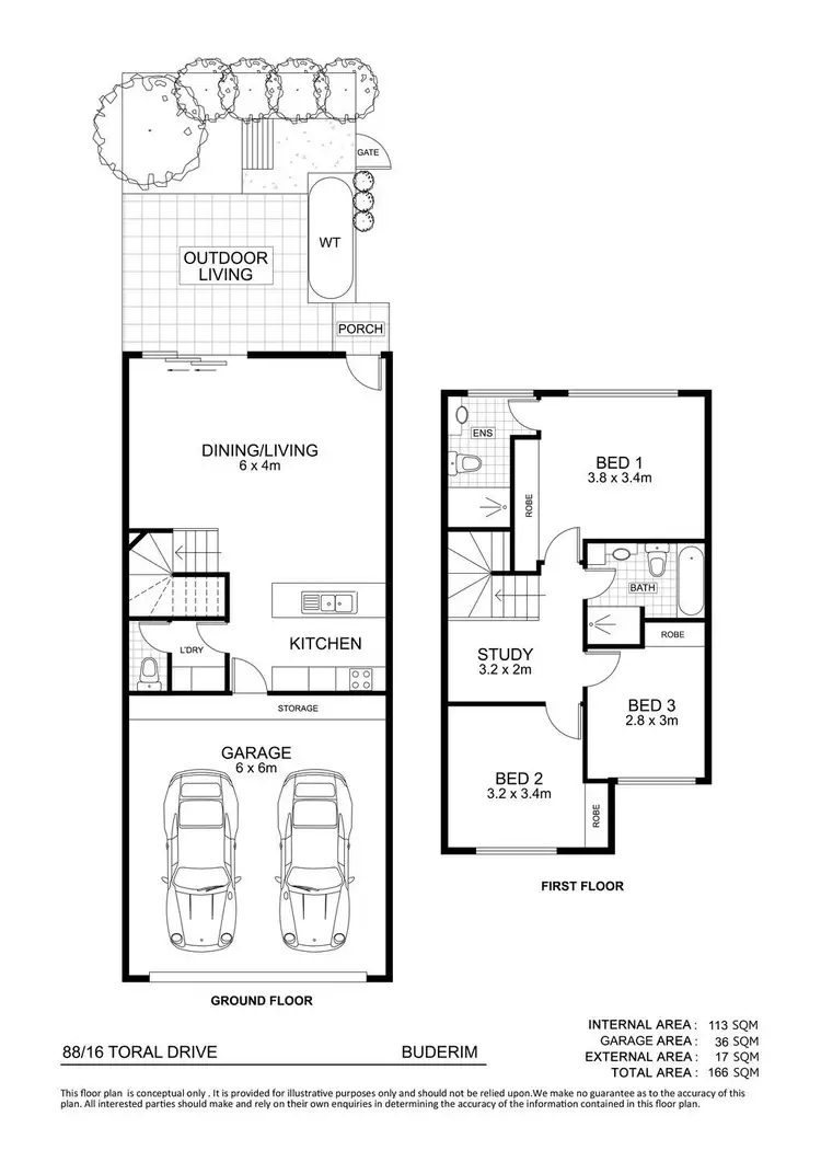Floorplan of Homely townhouse listing, 88/16 Toral Drive, Buderim QLD 4556