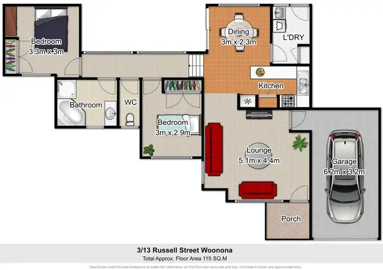 Floorplan of Homely villa listing, 3/13-17 Russell Street, Woonona NSW 2517