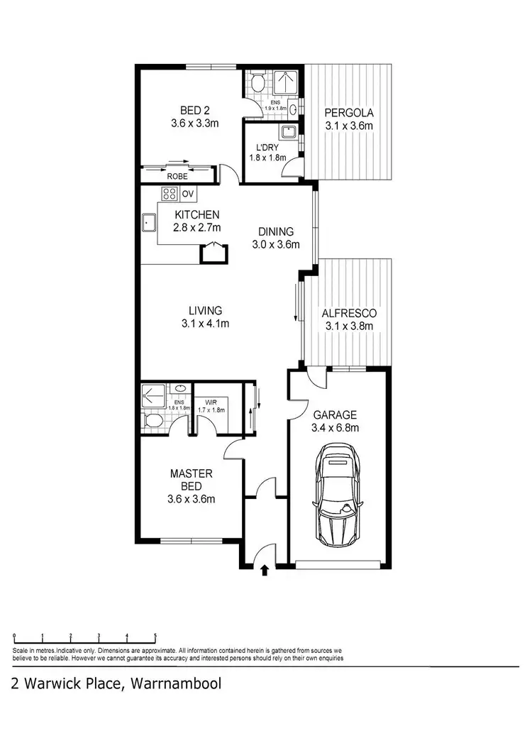 Floorplan of Homely house listing, 2/2 Warwick Place, Warrnambool VIC 3280