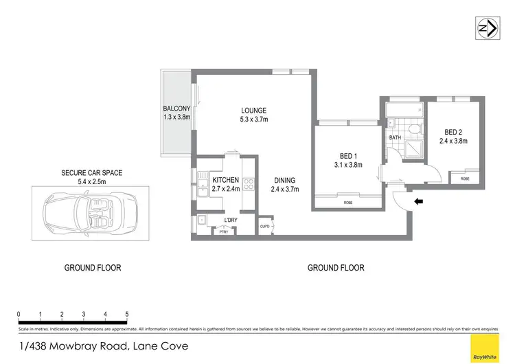 Floorplan of Homely apartment listing, 1/438-444 Mowbray Road, Lane Cove NSW 2066