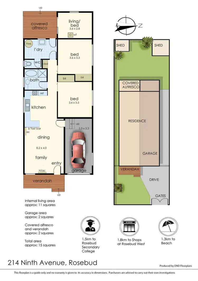 Floorplan of Homely house listing, 214 Ninth Avenue, Rosebud VIC 3939