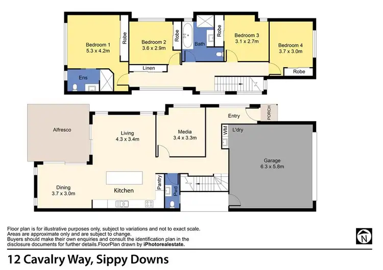 Floorplan of Homely house listing, 12 Cavalry Way, Sippy Downs QLD 4556