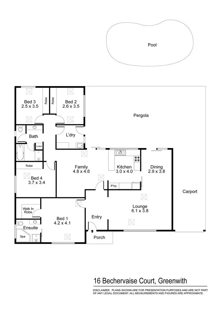 Floorplan of Homely house listing, 16 Bechervaise Court, Greenwith SA 5125
