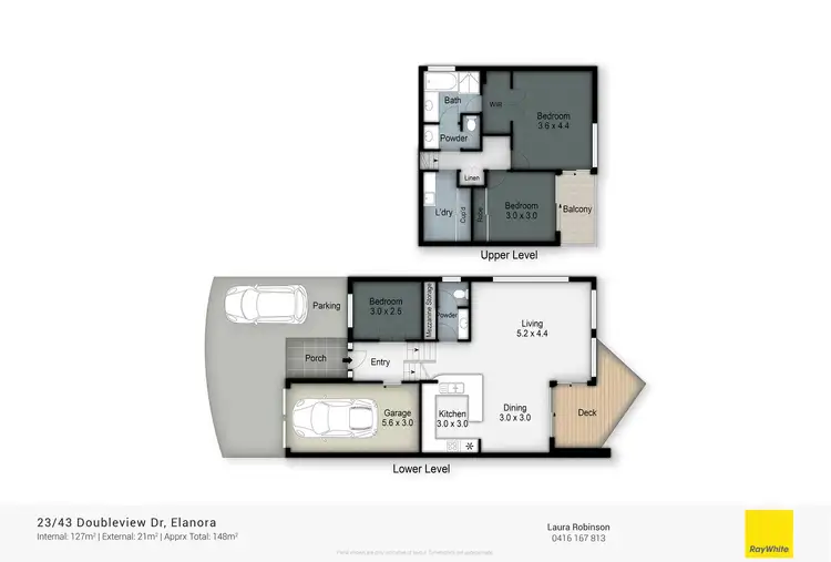 Floorplan of Homely townhouse listing, 23/43 Doubleview Drive, Elanora QLD 4221