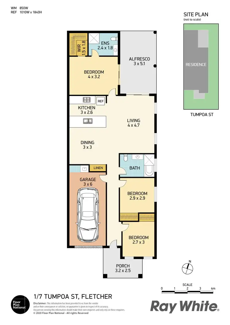 Floorplan of Homely semi-detached listing, 7A Tumpoa Street, Fletcher NSW 2287