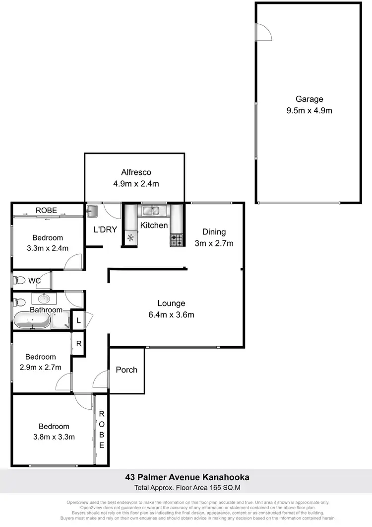 Floorplan of Homely house listing, 43 Palmer Avenue, Kanahooka NSW 2530