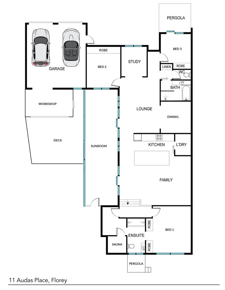 Floorplan of Homely house listing, 11 Audas Place, Florey ACT 2615