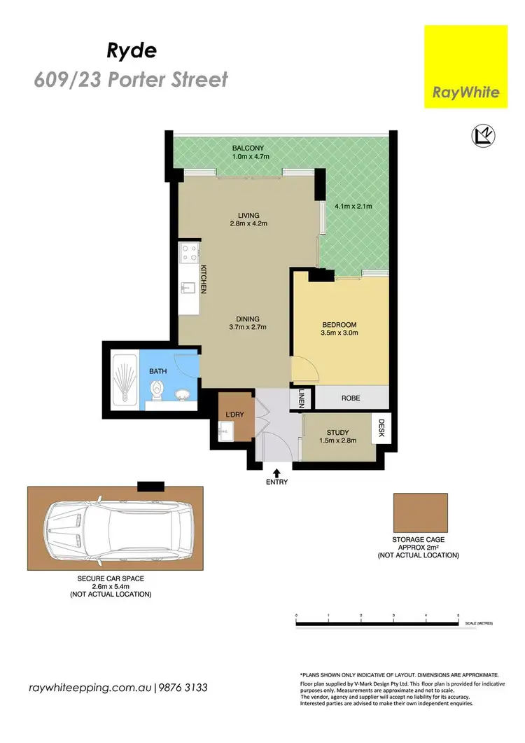 Floorplan of Homely apartment listing, 609/23 Porter Street, Ryde NSW 2112